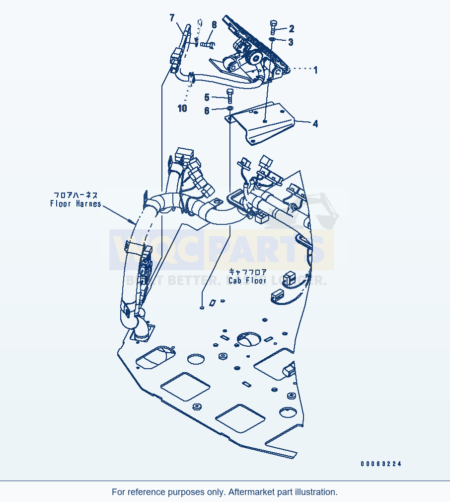 Komatsu WA250-6 Floor (Engine Control) Serial 75001-UP parts diagram