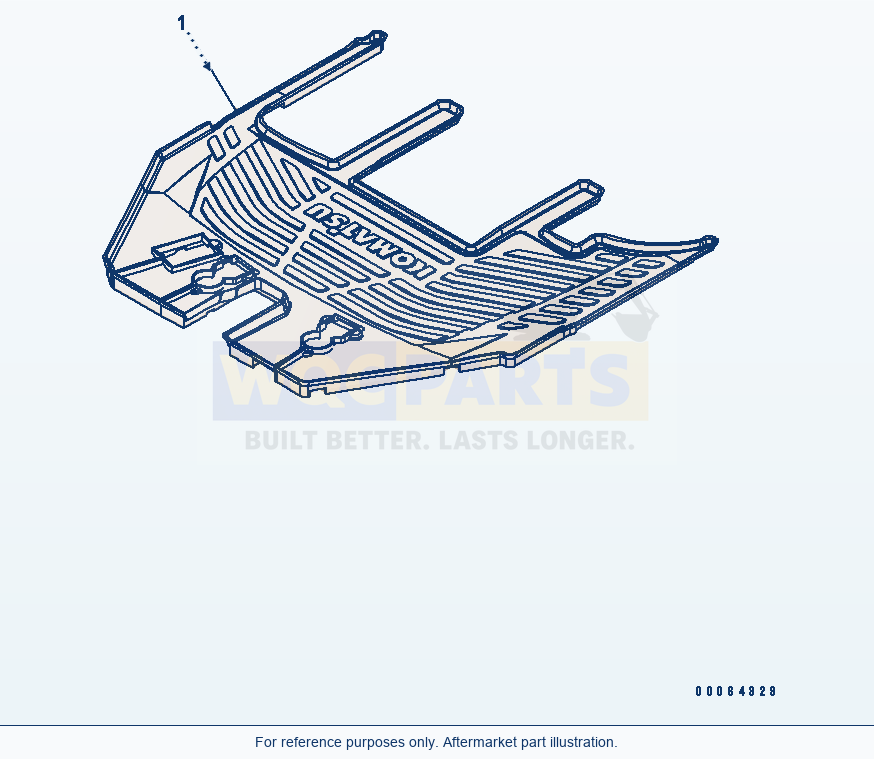 Komatsu WA250-6 Floor Mat Serial 75001-UP (FOR NORTH AMERICA) parts diagram