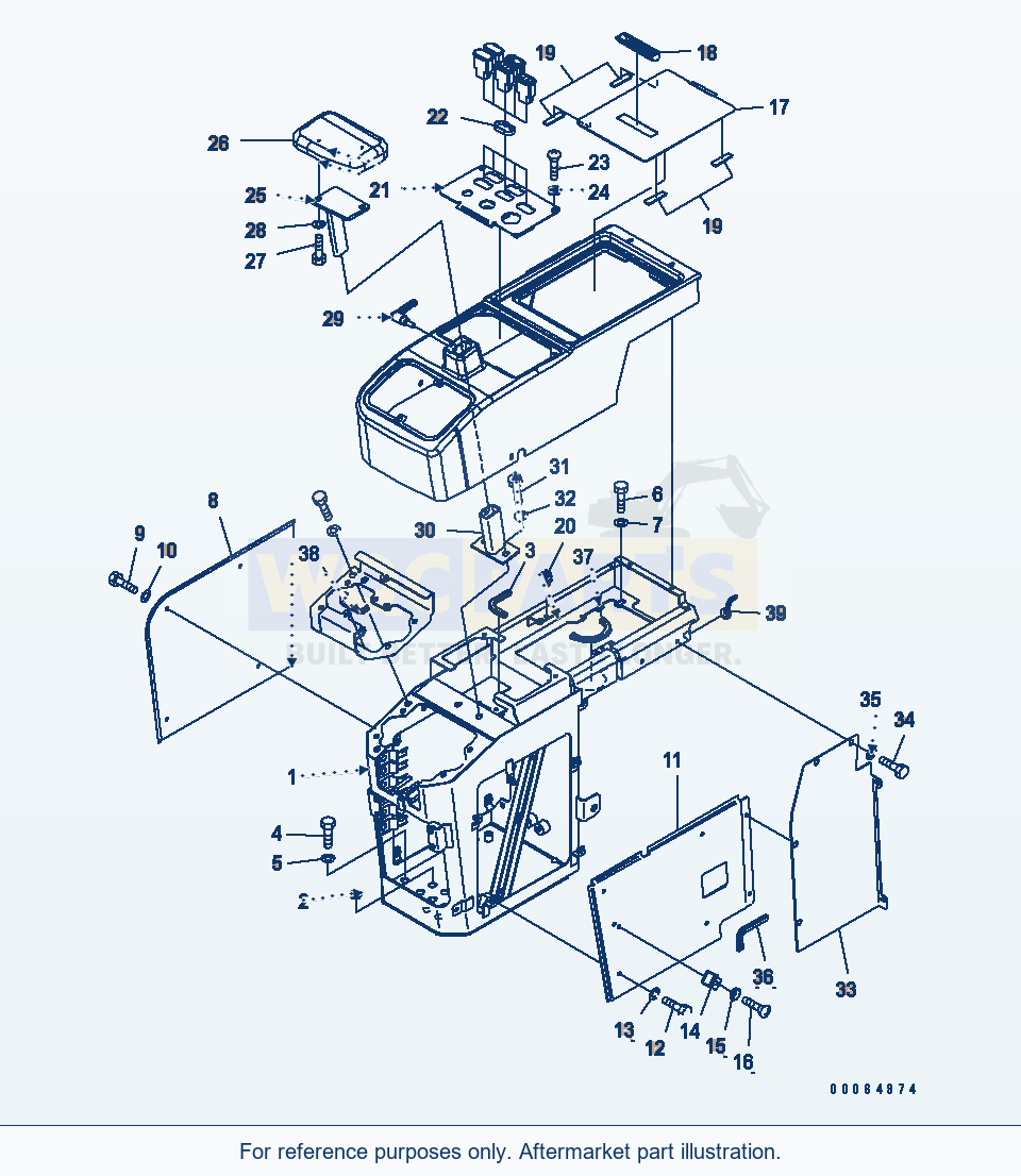 Komatsu WA250-6 Loader Control (Consol Box) Serial 75001-UP parts diagram
