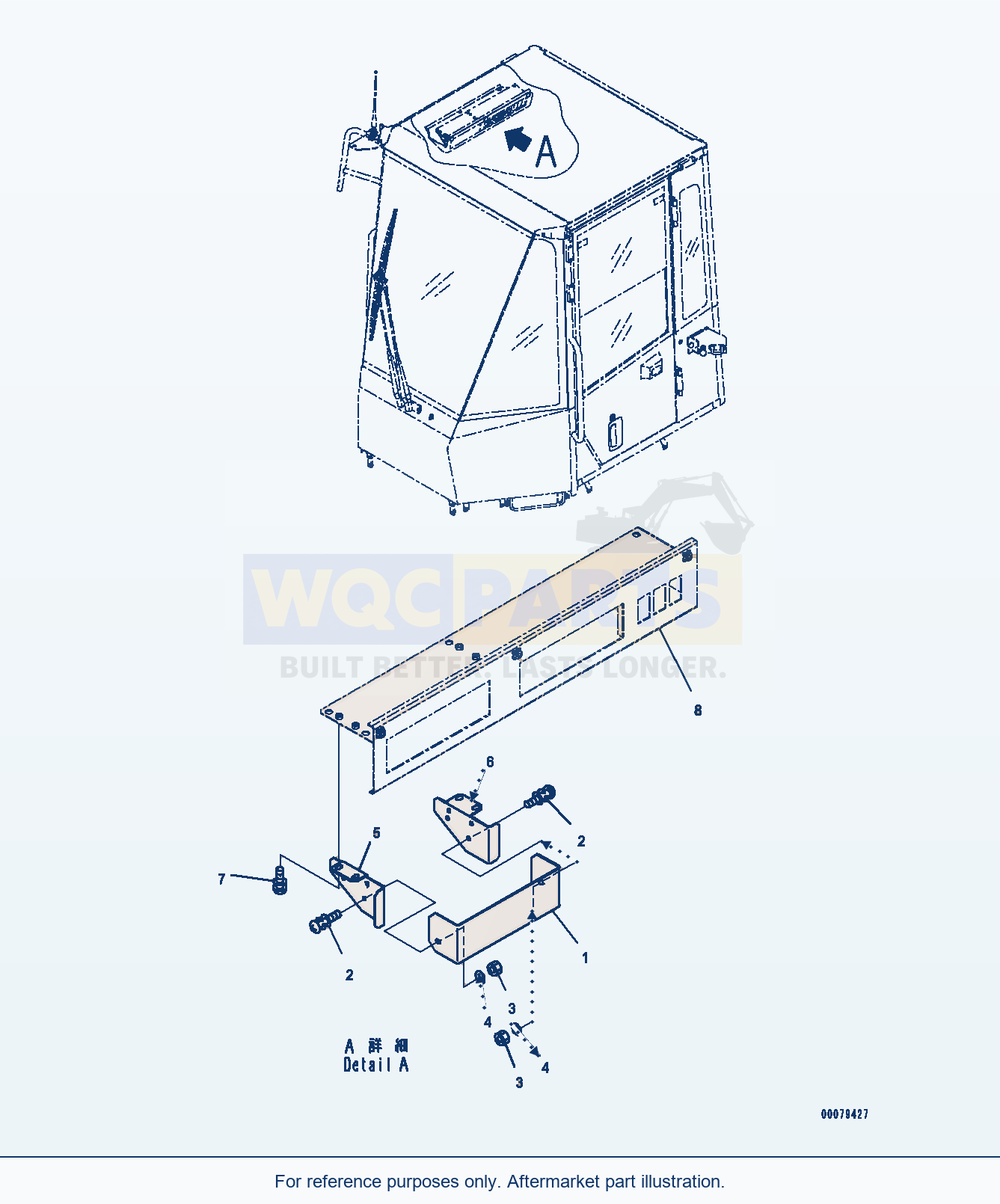 Komatsu WA250-6 Parts For Less Radio (#75053-) Serial 75053-UP parts diagram