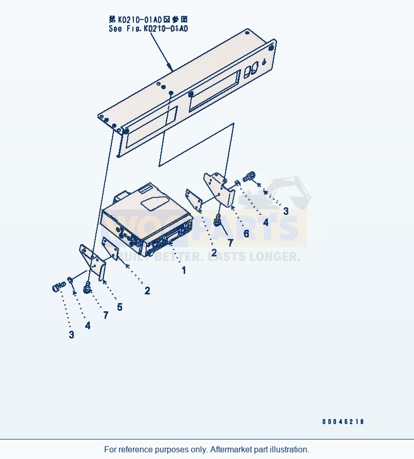 Komatsu WA250-6 Radio (Am, Fm) (Caseete) parts diagram