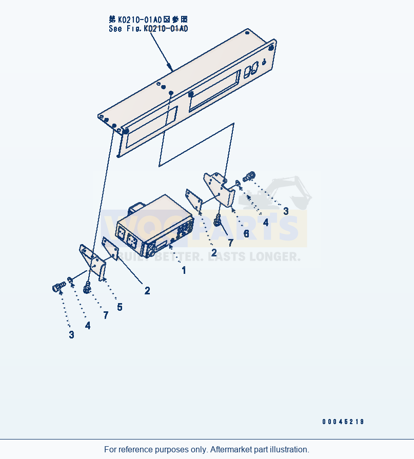 Komatsu WA250-6 Radio (Am, Fm) parts diagram