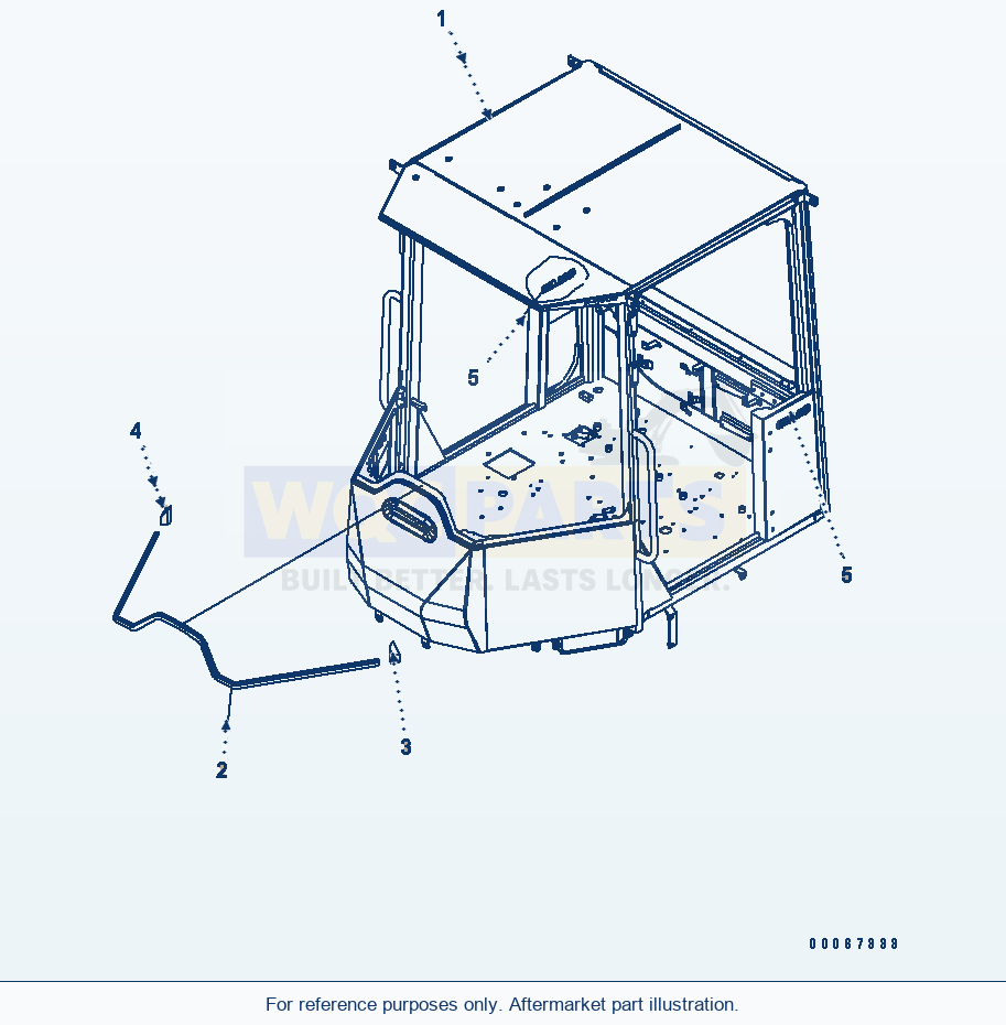 Komatsu WA250-6 Rops Canopy (Canopy) Serial 75001-UP parts diagram