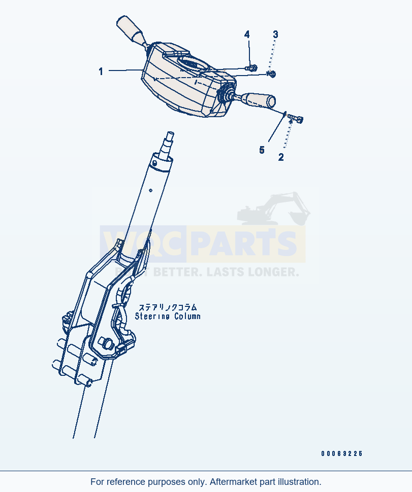 Komatsu WA250-6 Transmission Control Serial 75001-UP parts diagram