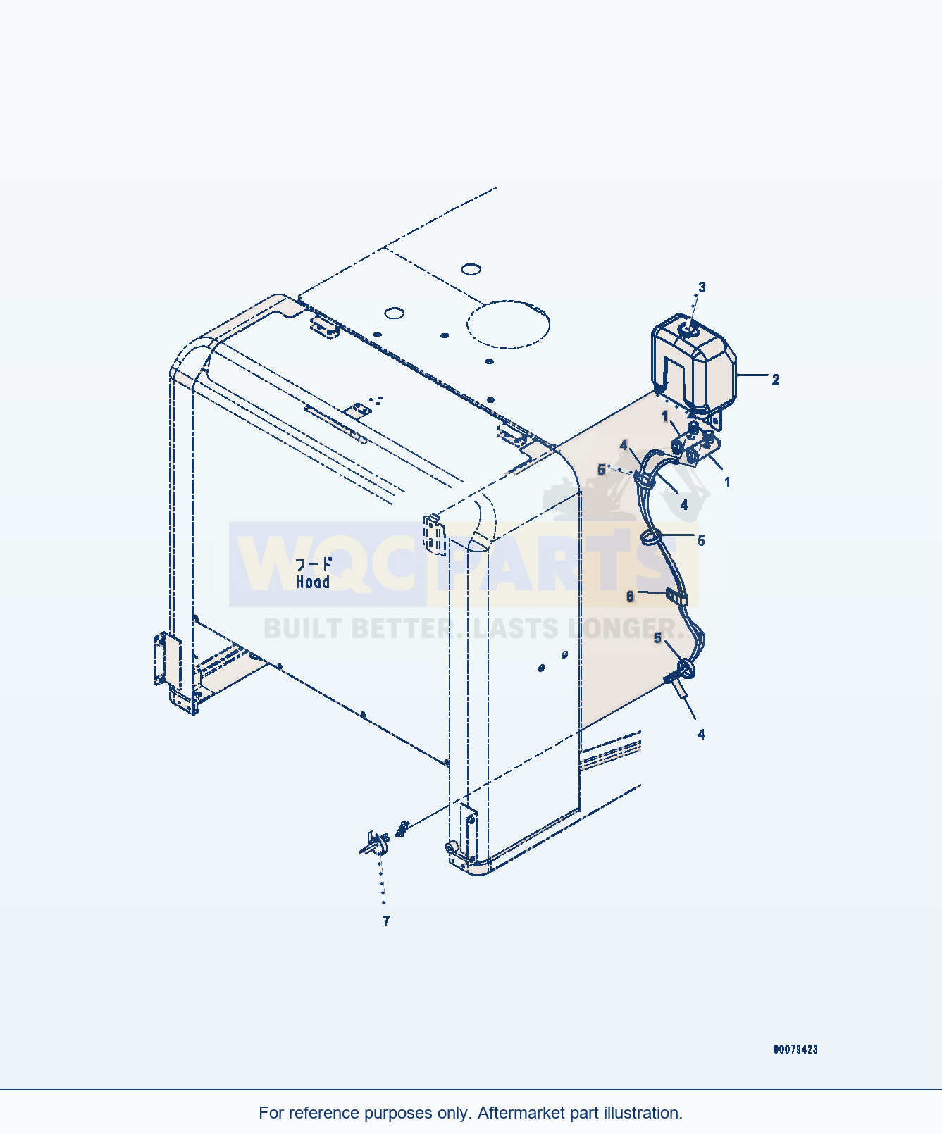 Komatsu WA250-6 Window Washer (#75053-) Serial 75053-UP parts diagram
