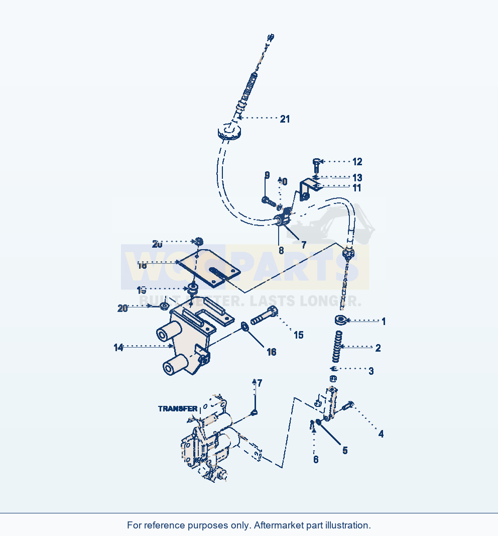 Komatsu WA250-6 Parking Brake Control Serial A76001-UP parts diagram