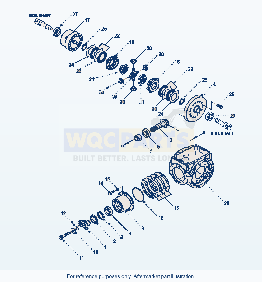 Komatsu WA250-6 Rear Axle Limited Slip Differential (Lsd) parts diagram