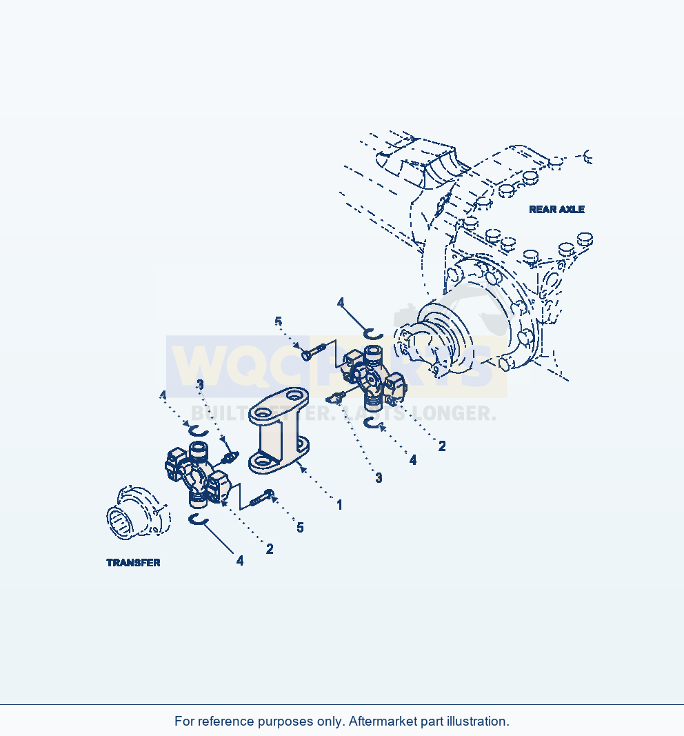 Komatsu WA250-6 Rear Driveshaft parts diagram