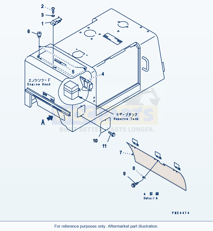 Komatsu WA250L-3 Guard — Bulkhead parts diagram