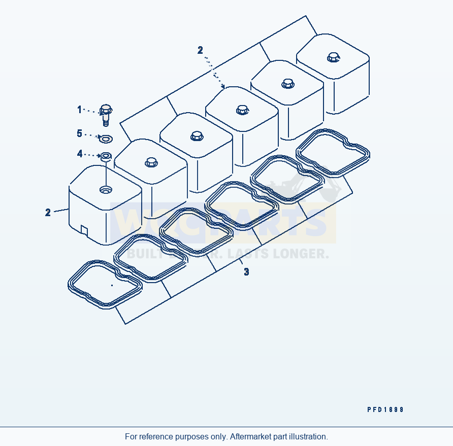 Komatsu WA250L-3 Head Cover(#26203604-) parts diagram