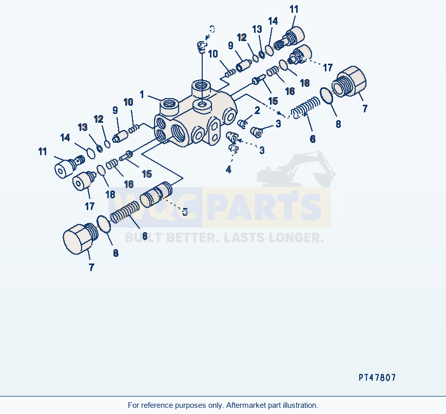 Komatsu WA250L-3 Steering Line (Cushion Valve) parts diagram
