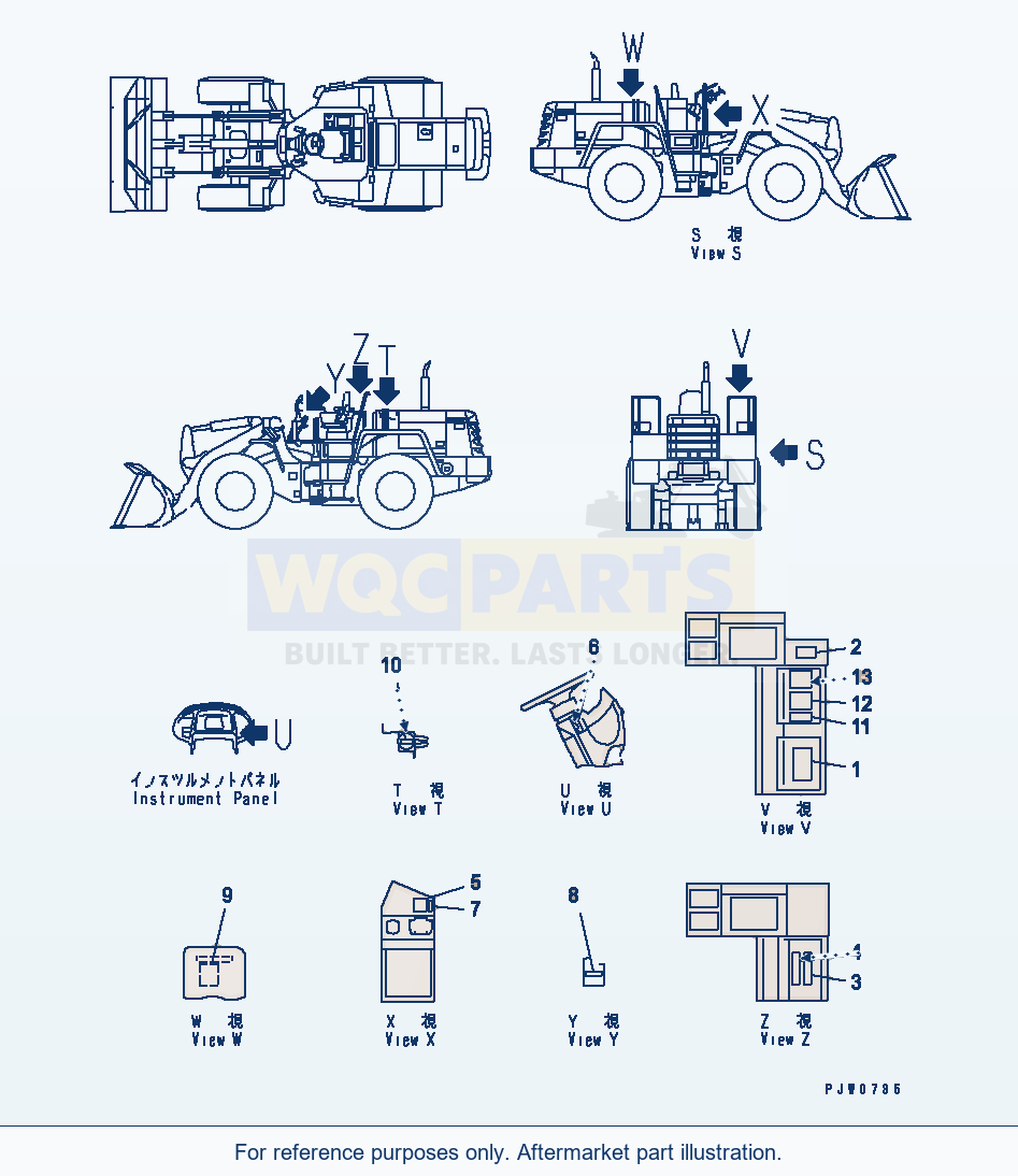 Komatsu WA250L-3 Floor Decal(#53305-) parts diagram