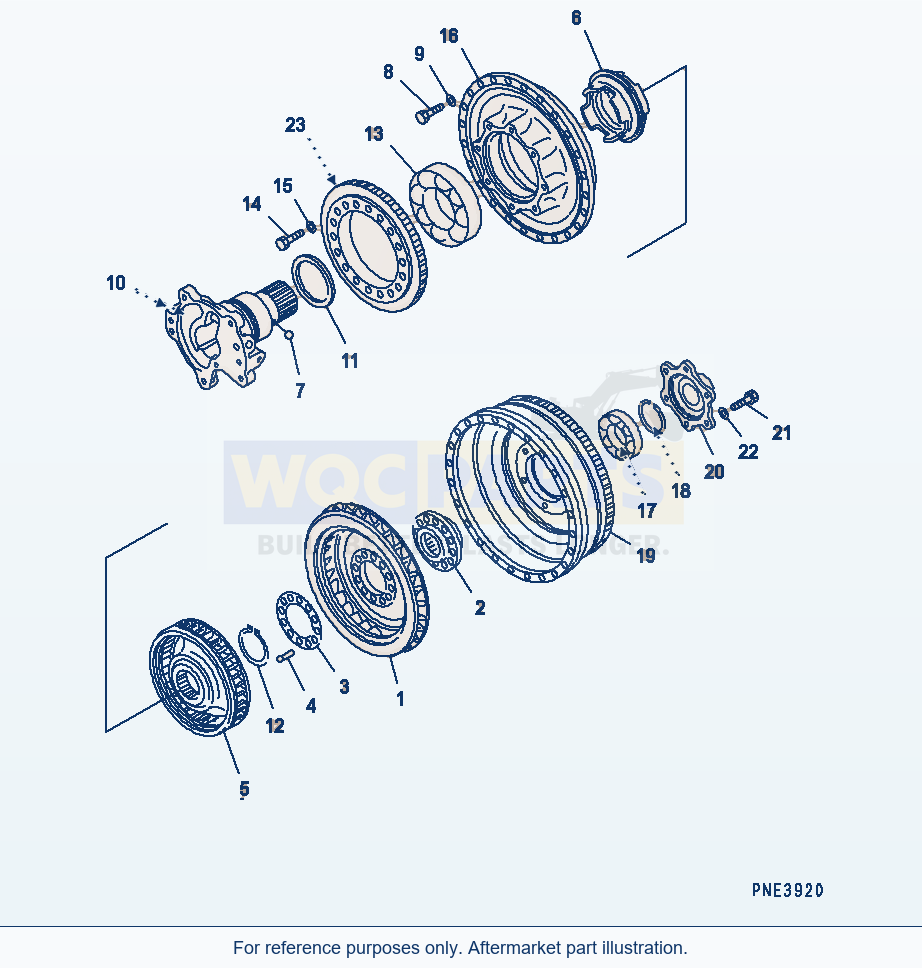 Komatsu WA250L-3 Torque Converter (For Emergency Steering) parts diagram
