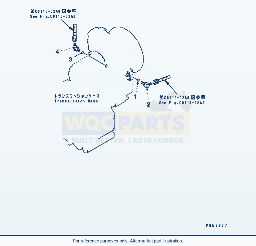 Komatsu WA250L-3 Transmission (Transmission Piping) parts diagram