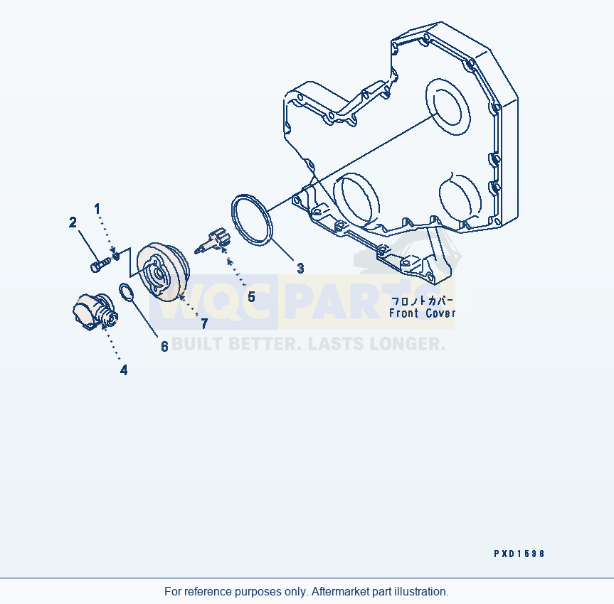 Komatsu WA250L-5 Tachometer Adapter(#26314444-) parts diagram