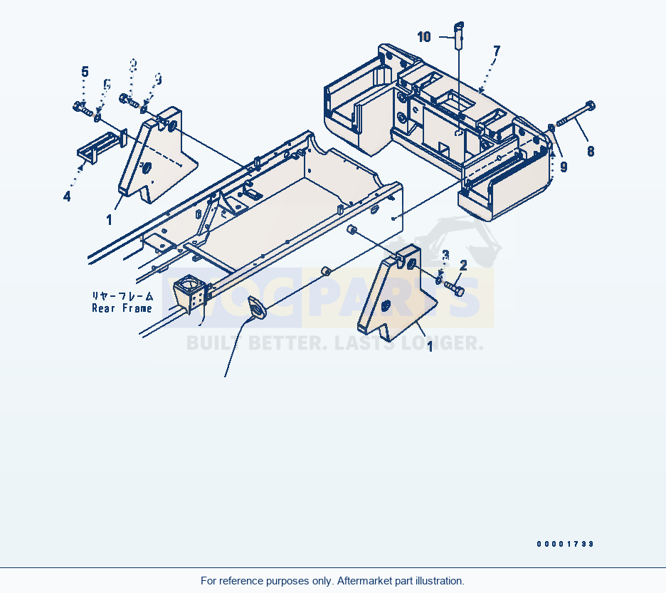 Komatsu WA250L-5 Counter Weight parts diagram