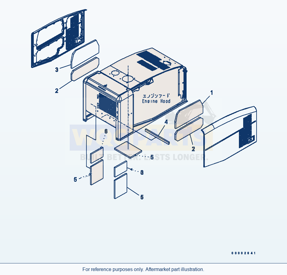 Komatsu WA250L-5 Hood (Sheet) parts diagram