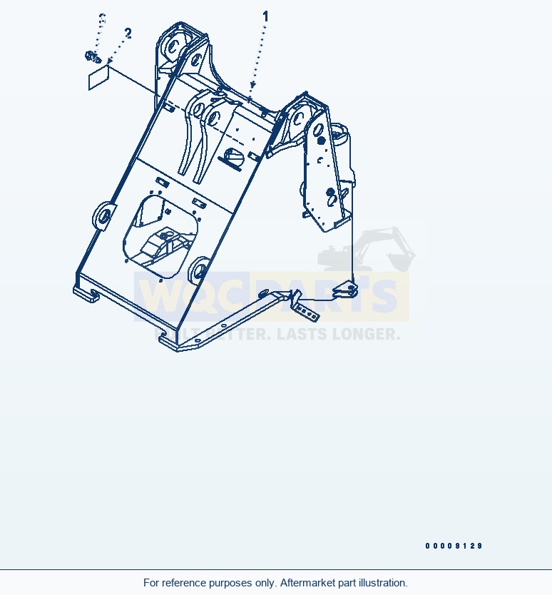 Komatsu WA250L-5 Front Frame (For 3-Spool Valve) parts diagram