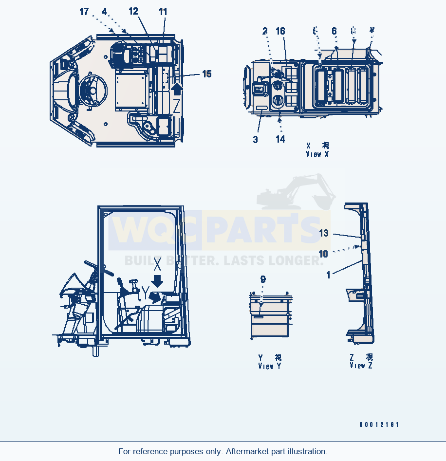 Komatsu WA250L-5 Marks And Plates (Floor Decal) parts diagram