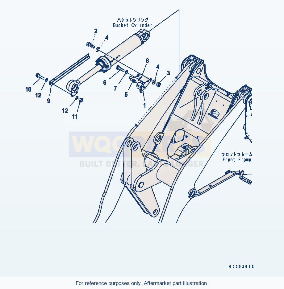 Komatsu WA250L-5 Bucket Positioner parts diagram