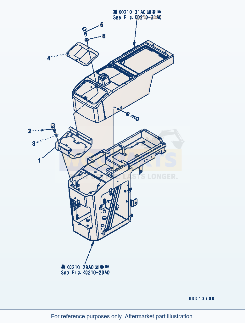 Komatsu WA250L-5 Floor (Cover R.H.)(For E.C.S.S.) parts diagram