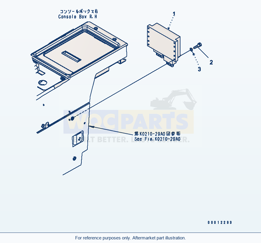 Komatsu WA250L-5 Floor (Hst Controller) parts diagram