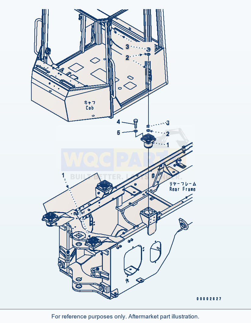 Komatsu WA250L-5 Floor Support parts diagram
