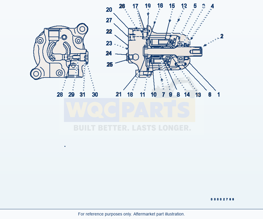 Komatsu WA250L-5 Fan Motor parts diagram