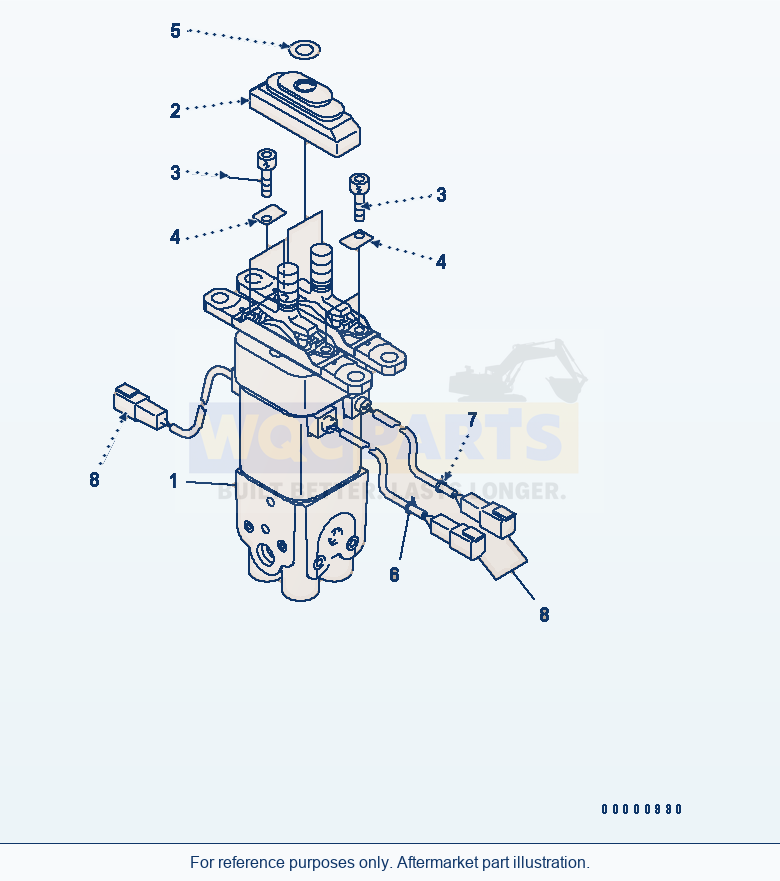 Komatsu WA250L-5 Ppc Valve (For 2-Lever) parts diagram