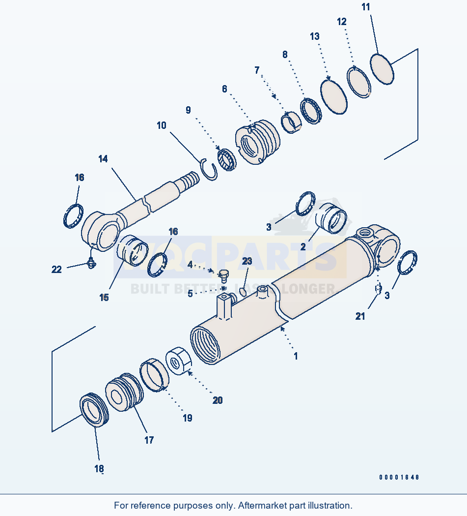 Komatsu WA250L-5 Steering Cylinder (Inner Parts) parts diagram
