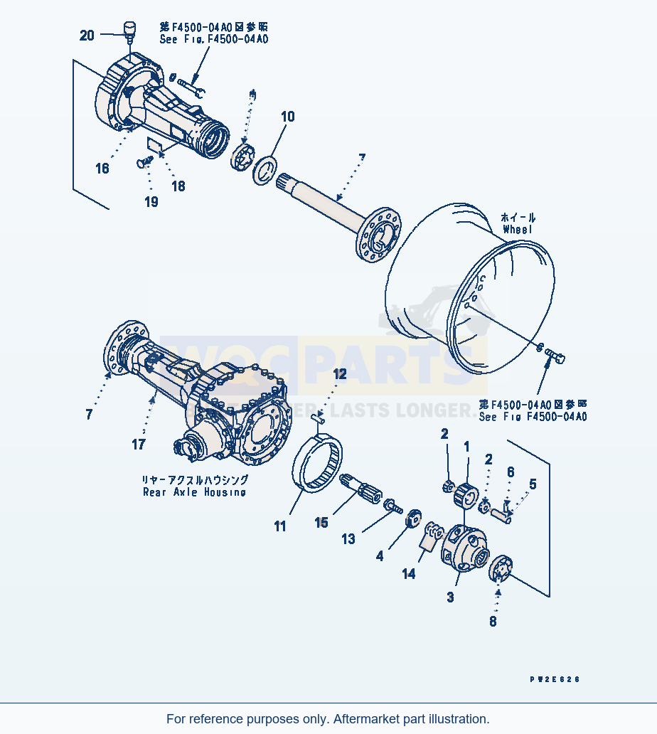 Komatsu WA250L-5 Rear Axle (Final Drive And Housing) (Asd) parts diagram