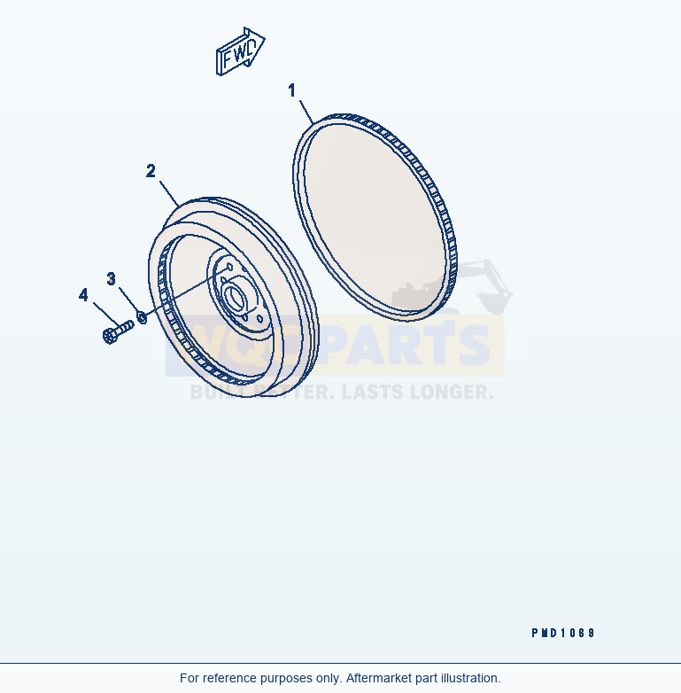 Komatsu WA250PT-3 Flywheel(#26214198-) parts diagram