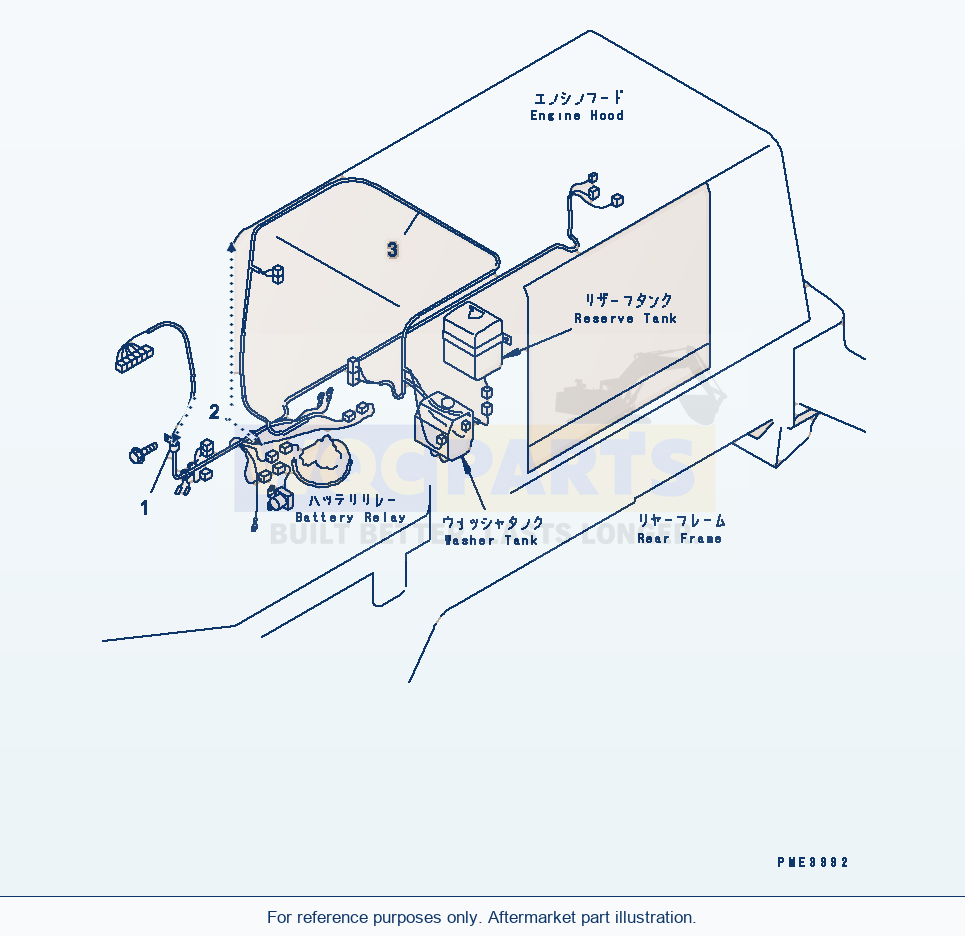 Komatsu WA250PT-3 Bulkhead (Electrical System) parts diagram