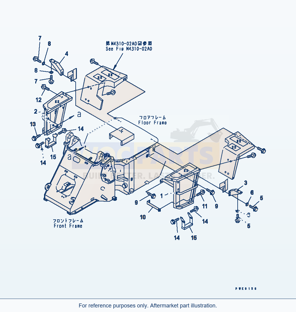 Komatsu WA250PT-3 Ladder parts diagram
