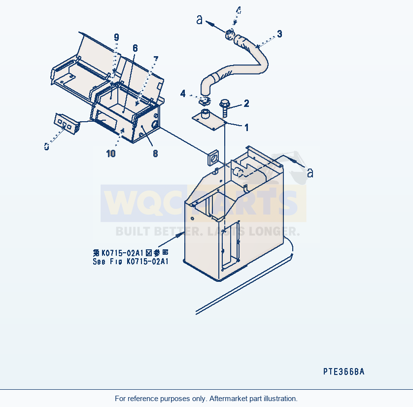 Komatsu WA250PT-3 Cool And Heater Box parts diagram