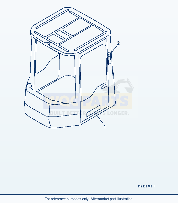 Komatsu WA250PT-3 Rops Cab (Plate Mark) parts diagram