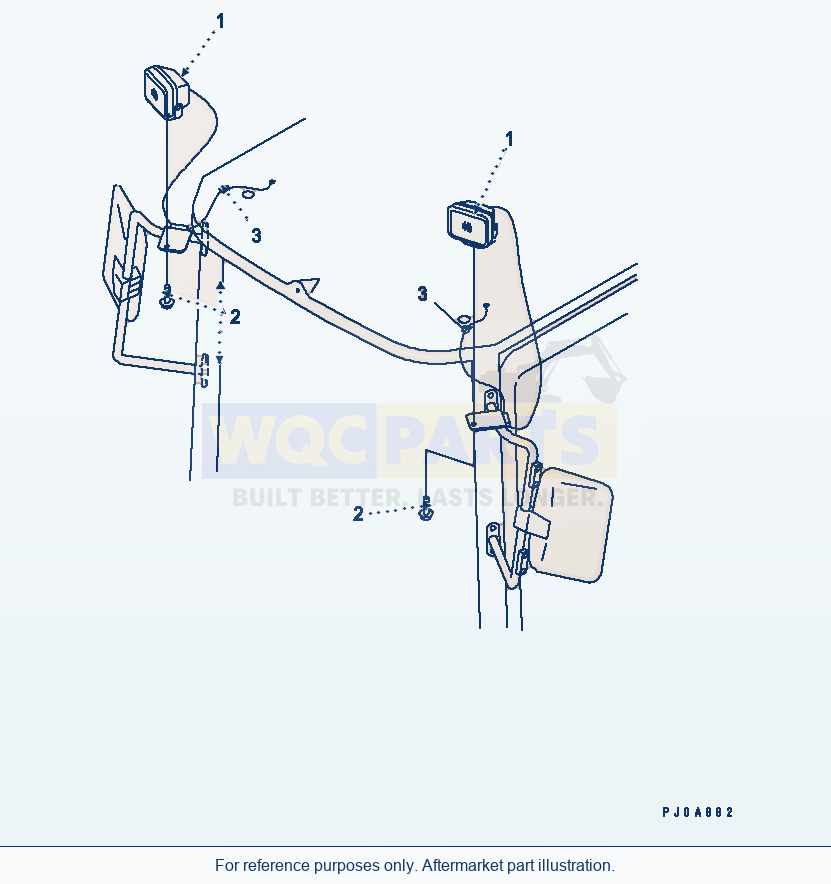 Komatsu WA250PT-3 Rops Cab (Work Lamp)(#51001-) parts diagram