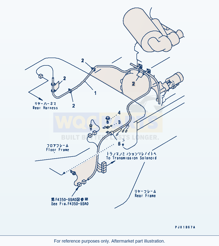 Komatsu WA250PT-3 Transmission (Wiring Harness) parts diagram