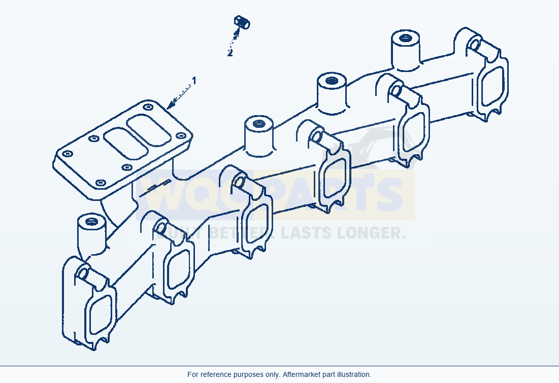 Komatsu WA250PT-3L Exhaust Manifold (E1Ar6B.008) parts diagram