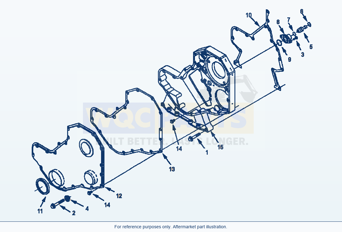 Komatsu WA250PT-3L Front Gear Cover (E2Ai6B.002) parts diagram