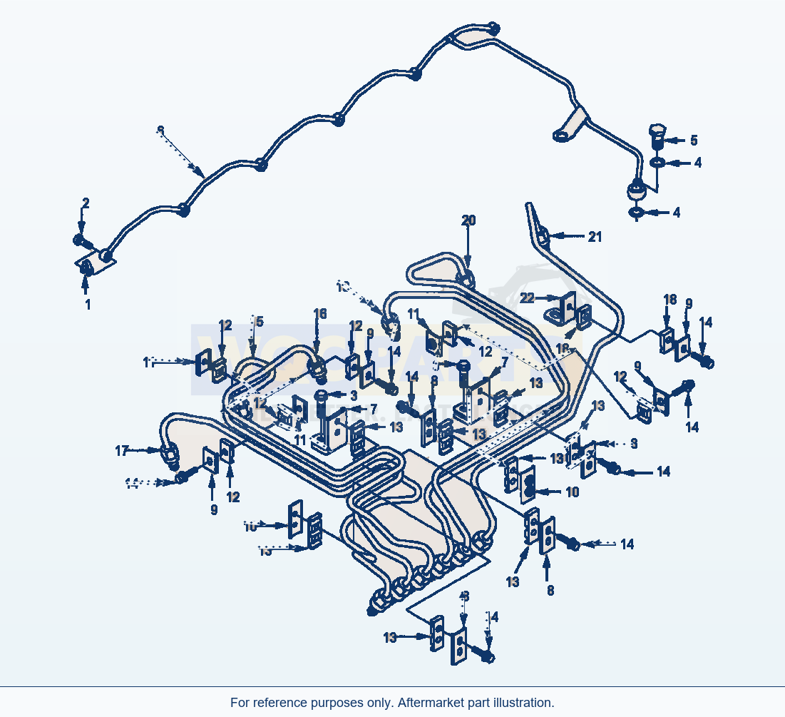 Komatsu WA250PT-3L Fuel Plumbing (E4Ac6B.009) parts diagram