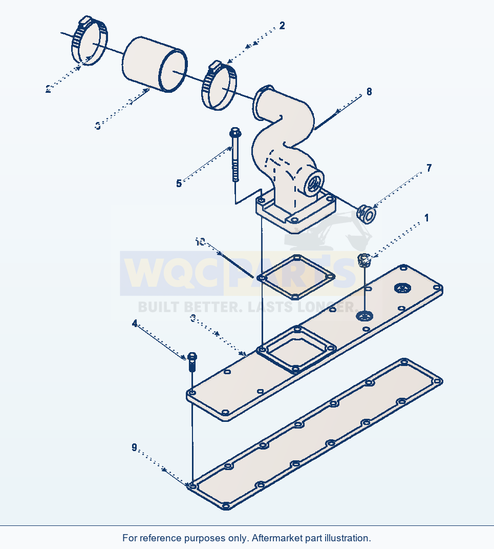 Komatsu WA250PT-3L Turbocharger Loacation (E1Bf610T.004) parts diagram