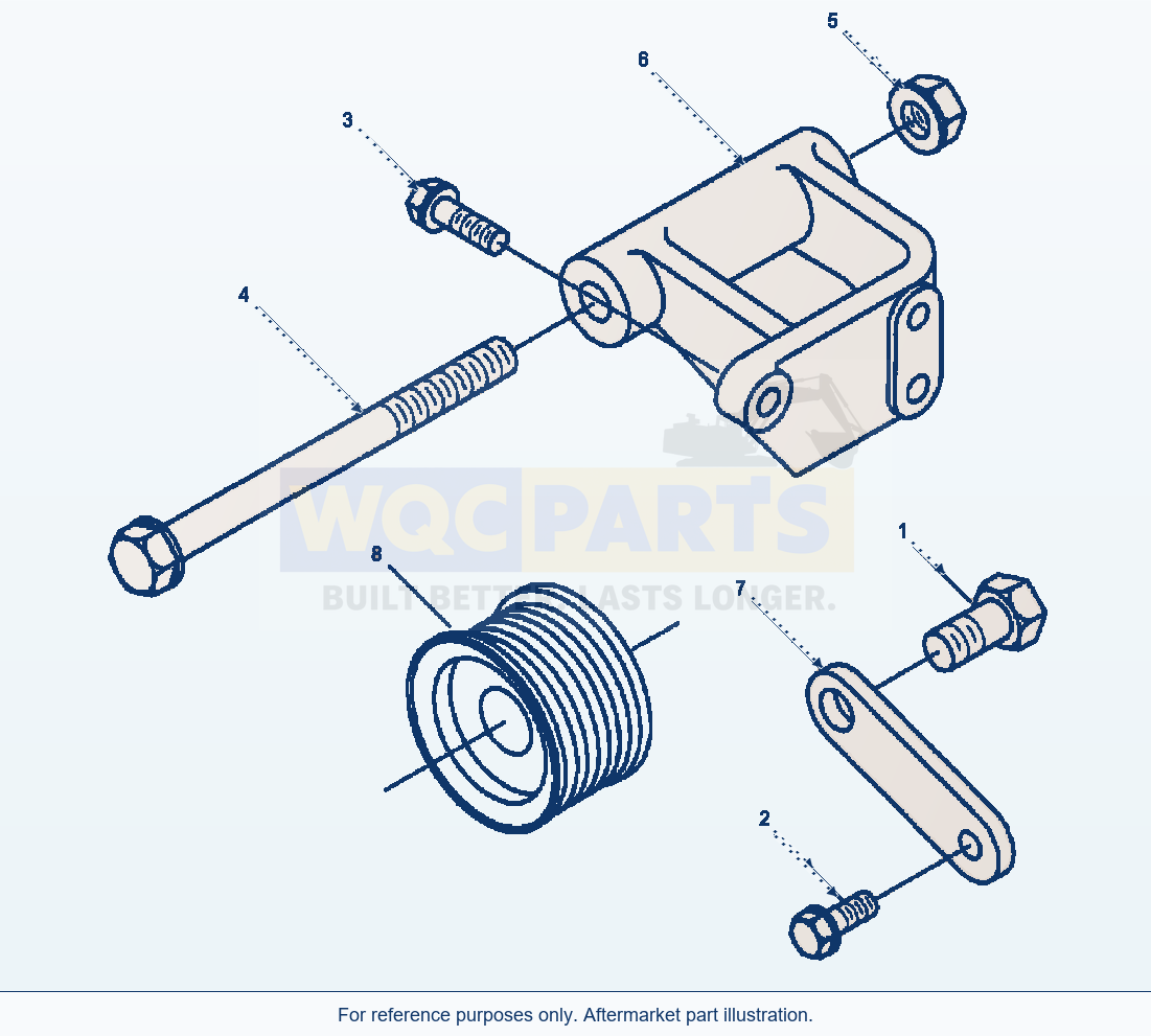 Komatsu WA250PT-3MC Alternator Mounting parts diagram