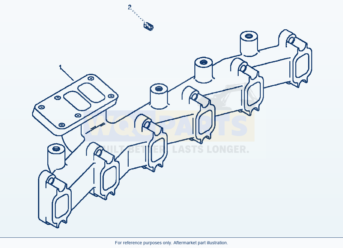 Komatsu WA250PT-3MC Exhaust Manifold parts diagram