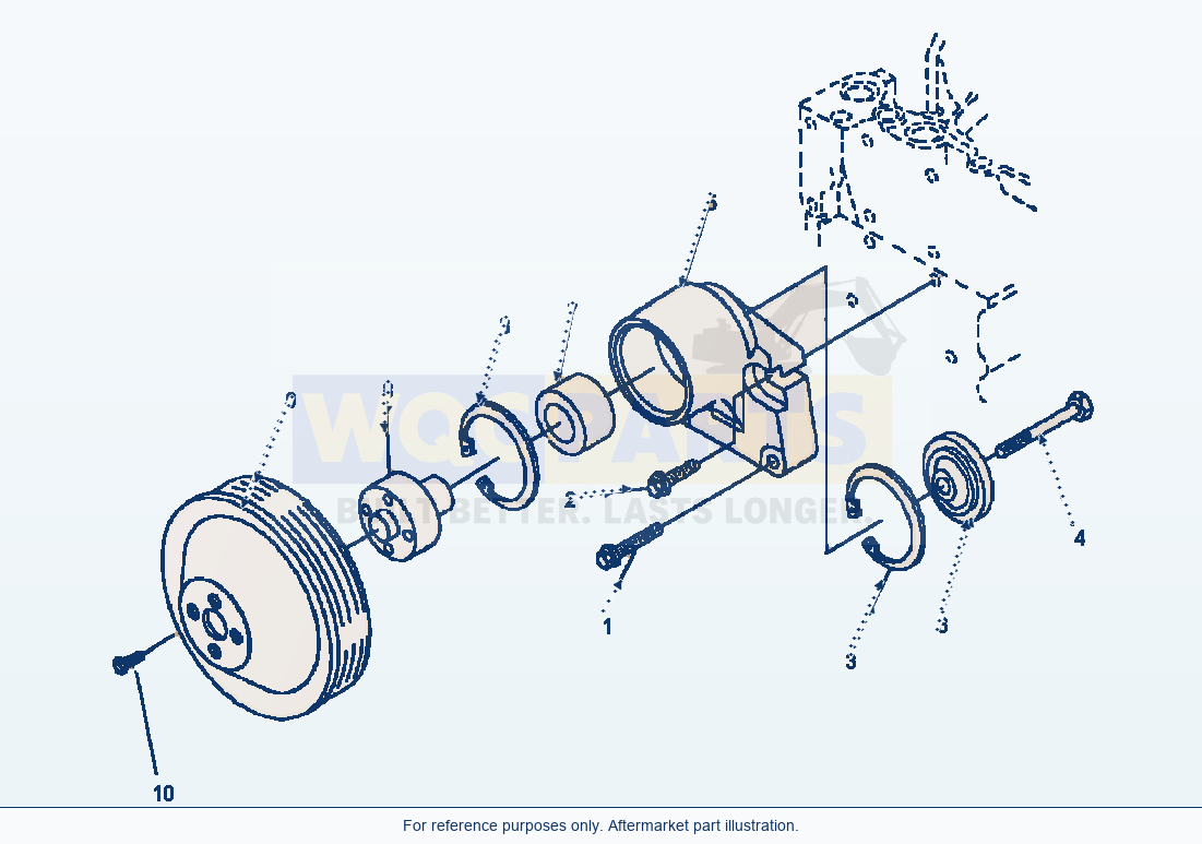 Komatsu WA250PT-3MC Fan Drive parts diagram