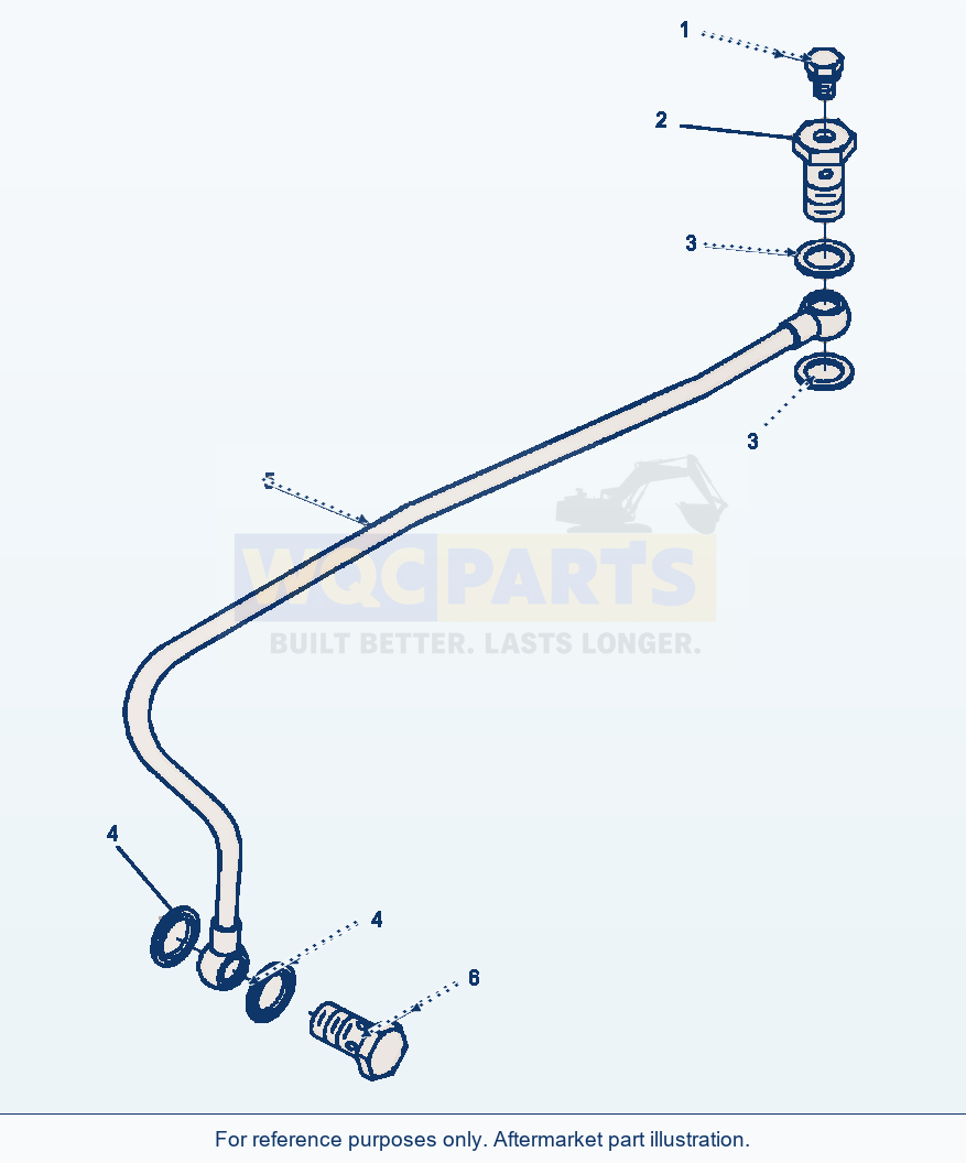 Komatsu WA250PT-3MC Fuel Filter Plumbing parts diagram