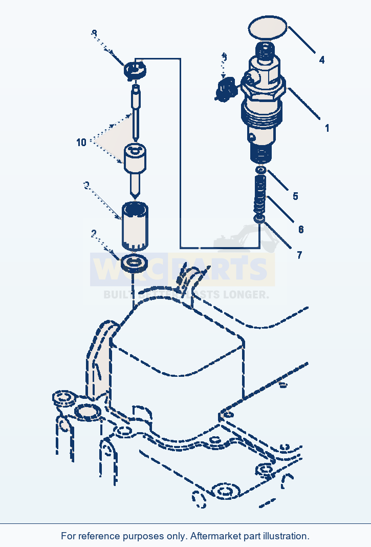 Komatsu WA250PT-3MC Fuel Injector parts diagram