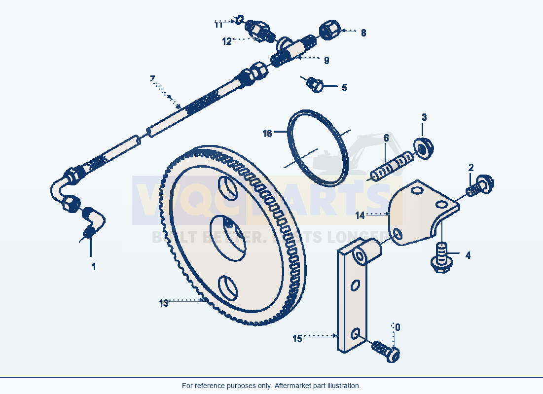 Komatsu WA250PT-3MC Fuel Pump Coupling parts diagram