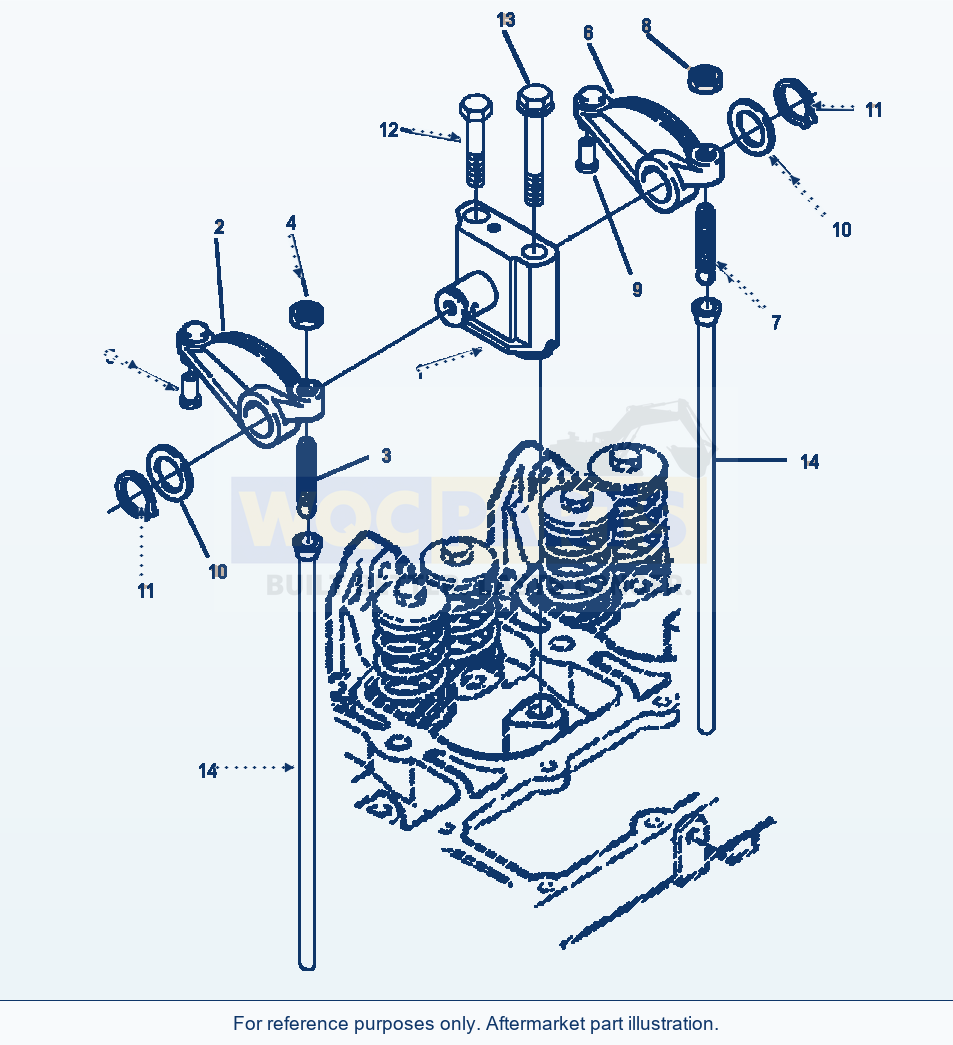 Komatsu WA250PT-3MC Rocker Levers parts diagram
