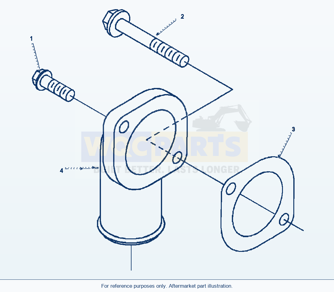 Komatsu WA250PT-3MC Water Outlet Connection parts diagram